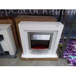 Warmlite electric fireplace suite in white