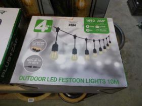 Boxed set of 10m. outdoor LED festoon lights