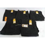 +VAT 5 pairs of DeWalt holster multi pocket work trousers in black (W40 L32)