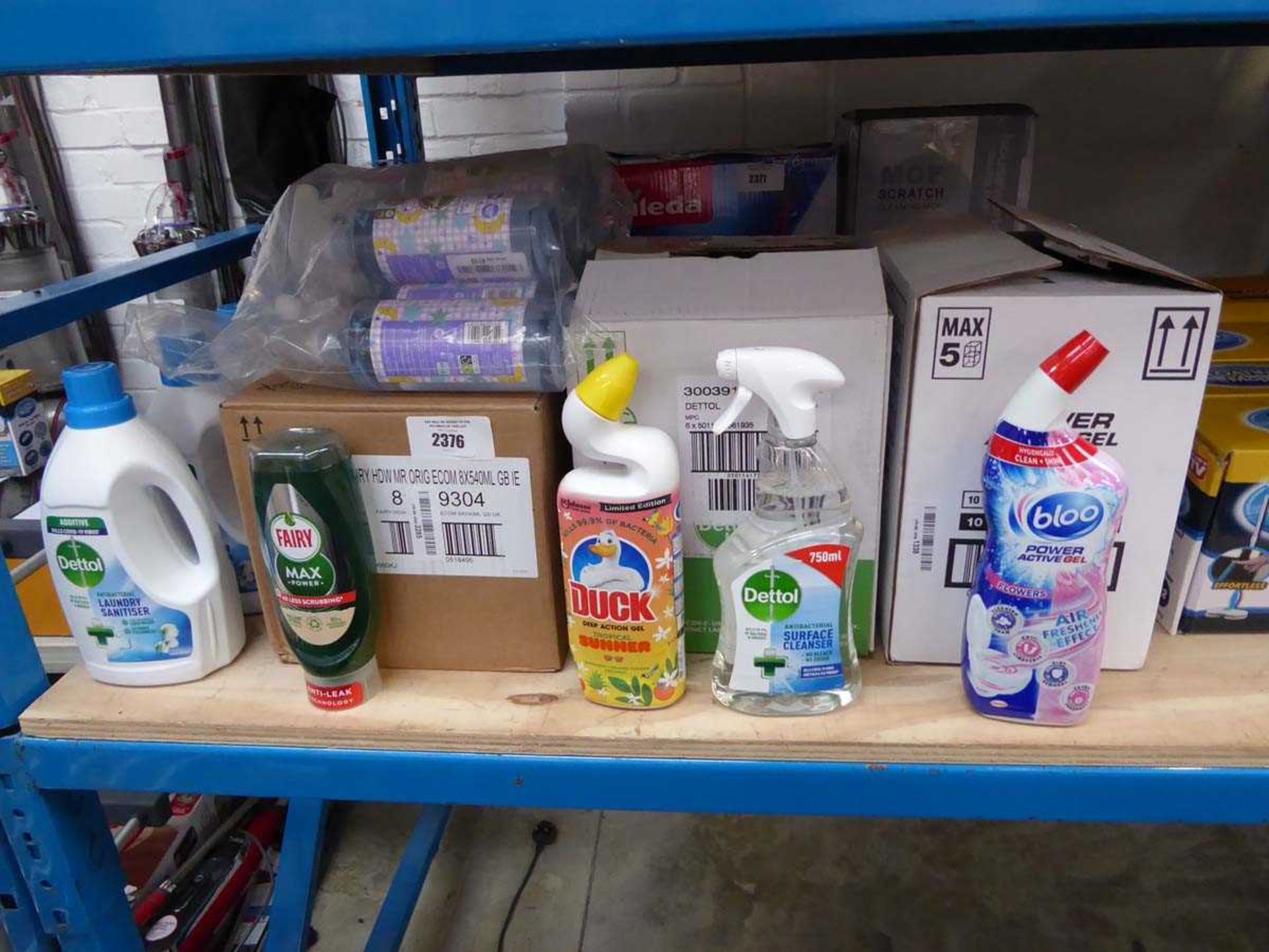 +VAT Large quantity of mixed cleaning related items incl. bottles of Detol laundry sanitizer,