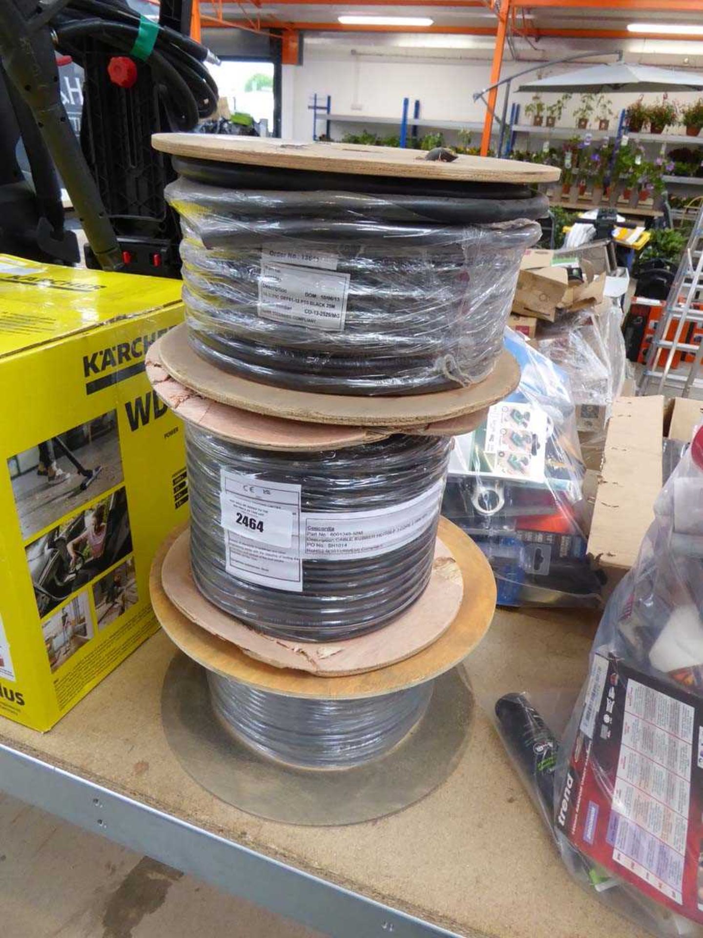 +VAT 3 reels of mixed size cabling