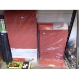 2 GoodHome rust coloured sunlounge cushions