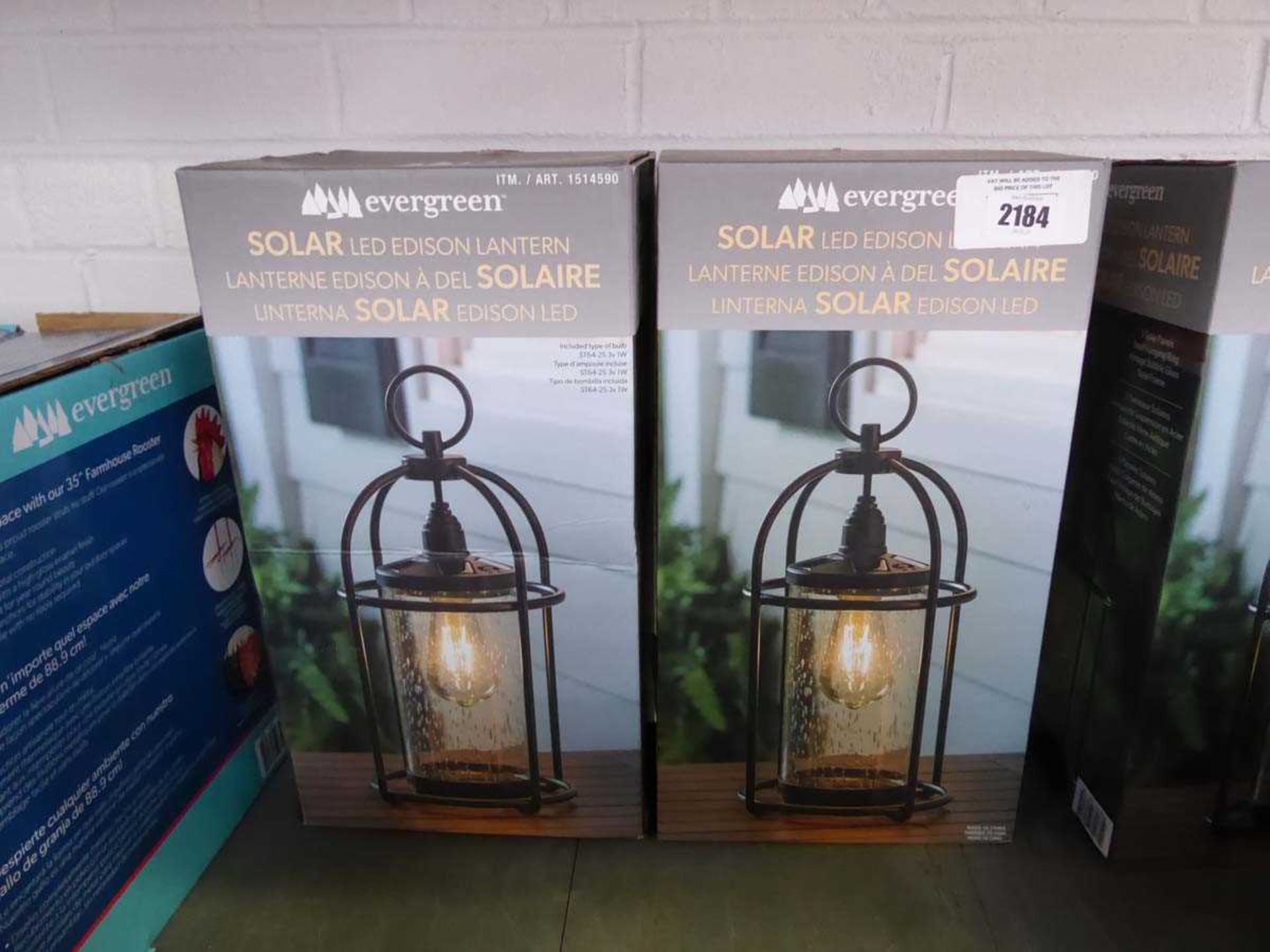 +VAT 2 boxed Ever Green solar LED lanterns