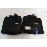 +VAT 2 DeWalt 1/4 zip work fleeces (both size L), 1 in navy and 1 in black