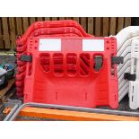 10 red work safety barriers