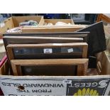 Box containing various picture frames