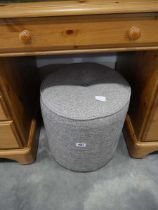 Grey cloth pouffe