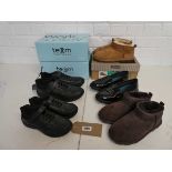 Mixed bag of childrens footwear to include 2 boxed pairs of boys Term footwear school shoes (size