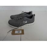 +VAT Unboxed pair of mens Skechers memory foam trainers in grey size 11