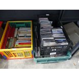 2 crates of CDs and 1 crate of books