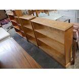 4 pine wood book cases