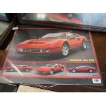 Clip framed poster of Ferarri 328GTB