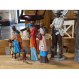 Set of 5 figurines to include a Leonardo Collection 'US State Marshall', 2004, the others by Soul