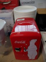 +VAT Large quantity of paper plates with unboxed Coca-Cola mini cooler