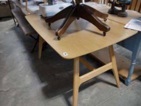 Modern light oak effect dining table