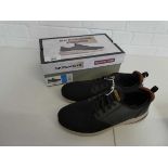 +VAT Boxed pair of Skechers classic fit memory foam trainers in black size 12