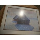 Framed print by Sego with a framed print by Monet