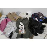 +VAT Approx. 20 items of mens and womens clothing to include cardigans, skirts, t-shirts ect.