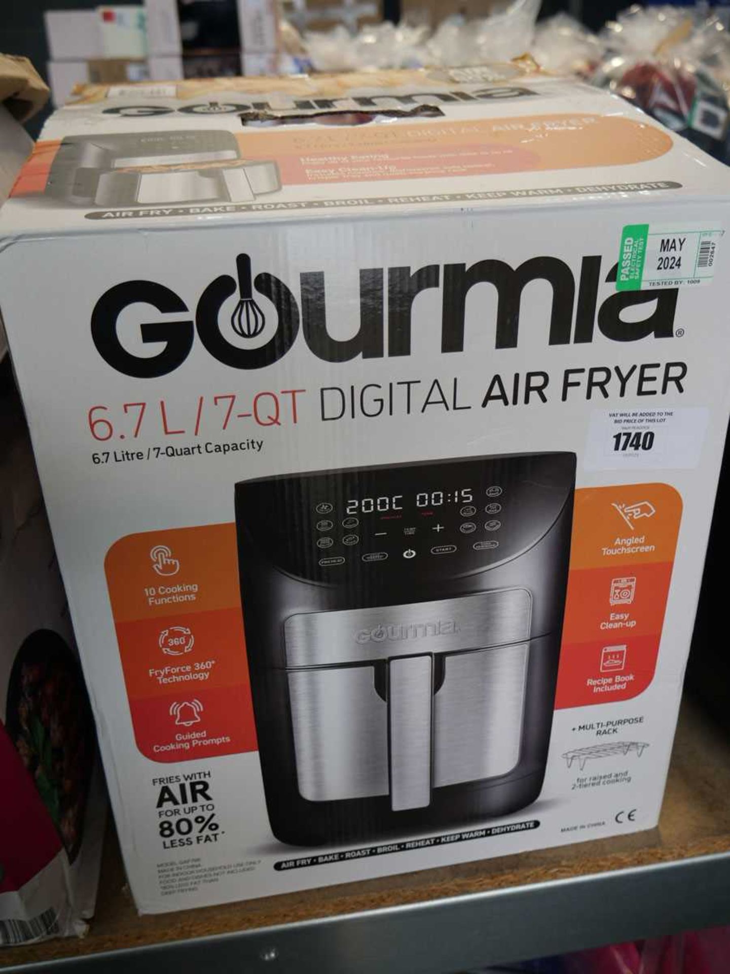 +VAT Boxed Gourmia digital air fryer