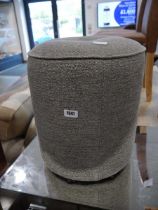 Grey cloth pouffe