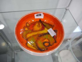 Poole Pottery bowl in orange glaze