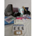 +VAT Bag containing stationary to include note pads, scissors, pocket microscopes etc.