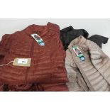 +VAT Approx. 12 ladies ultra light down jackets by 32 degrees heat