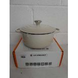 +VAT Le Creuset casserole dish in white, boxed