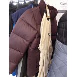 +VAT Mens Columbia jumper in beige and black with womens Columbia puffer jacket in brown (size S)