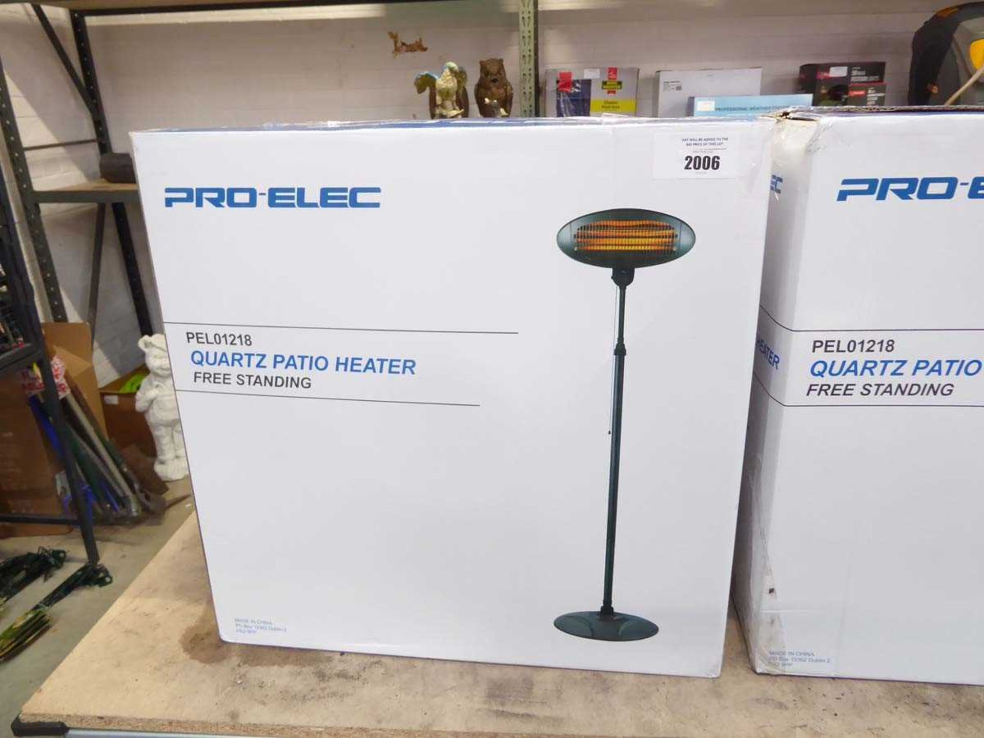 +VAT Boxed Pro-Elec free standing patio heater