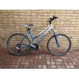 Giant mountain bike in blue and silver