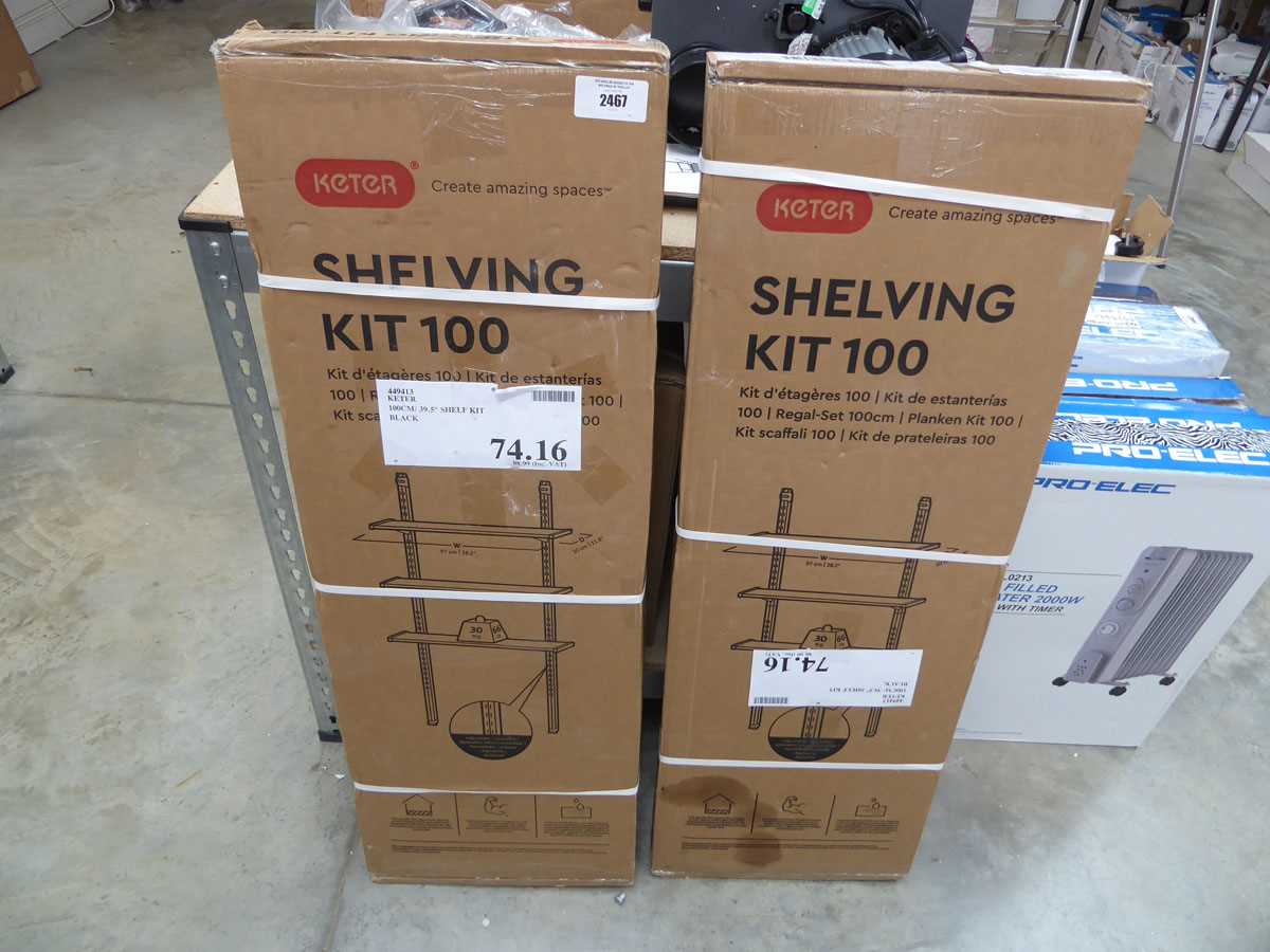 +VAT 2 boxed Keter shelving kits