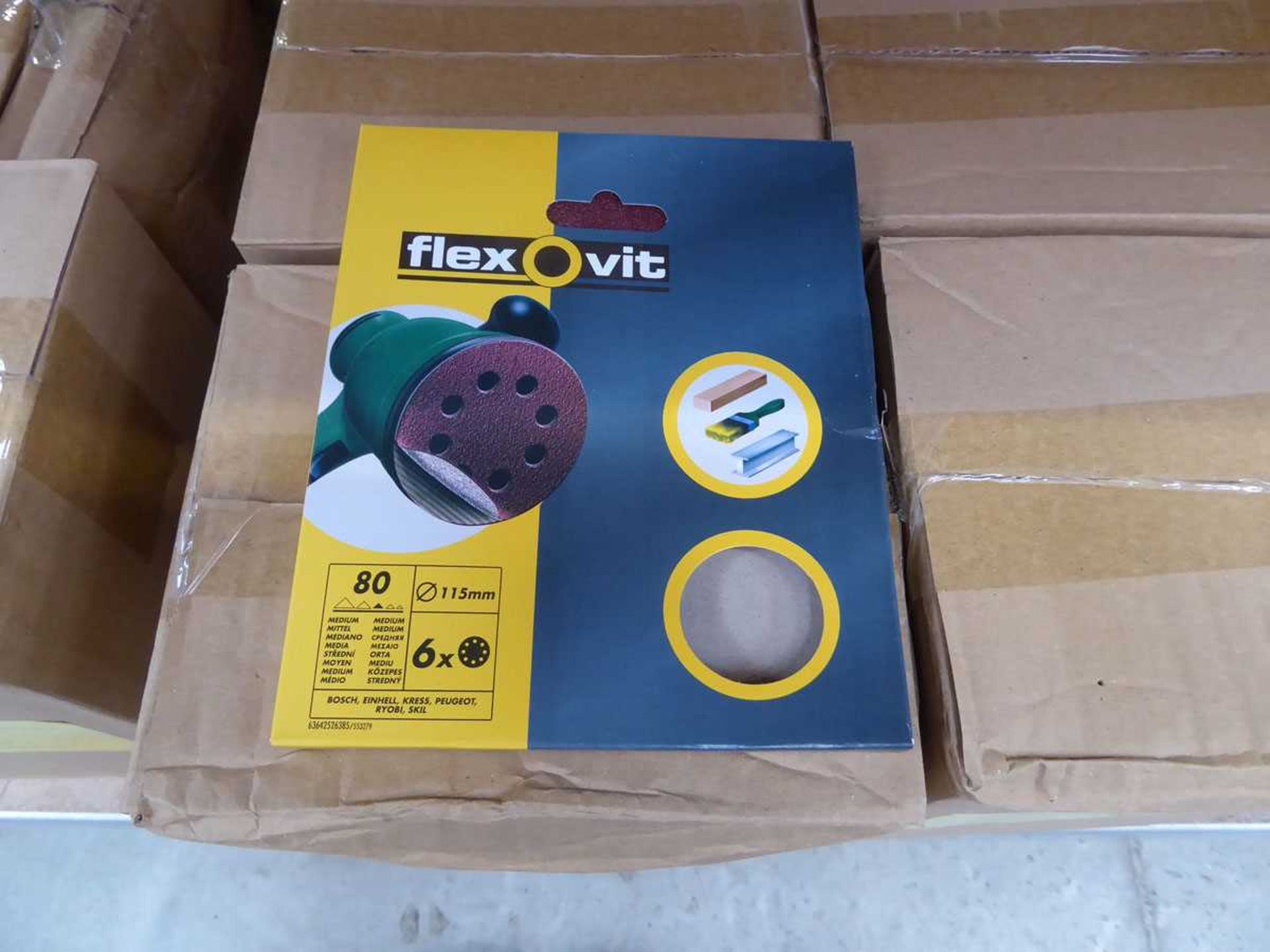 +VAT 4 boxes containing 20 packs each of Flexovit 115mm sanding discs (80 grit) - Bild 2 aus 2