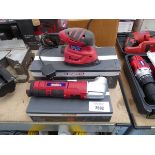 +VAT Cased Duratool 18V cordless angle grinder with 2 Duratool 10.8V multifunctional tools and