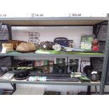 2 bays of mixed gardening related items incl. weed control fabric, tomato plant support frames,