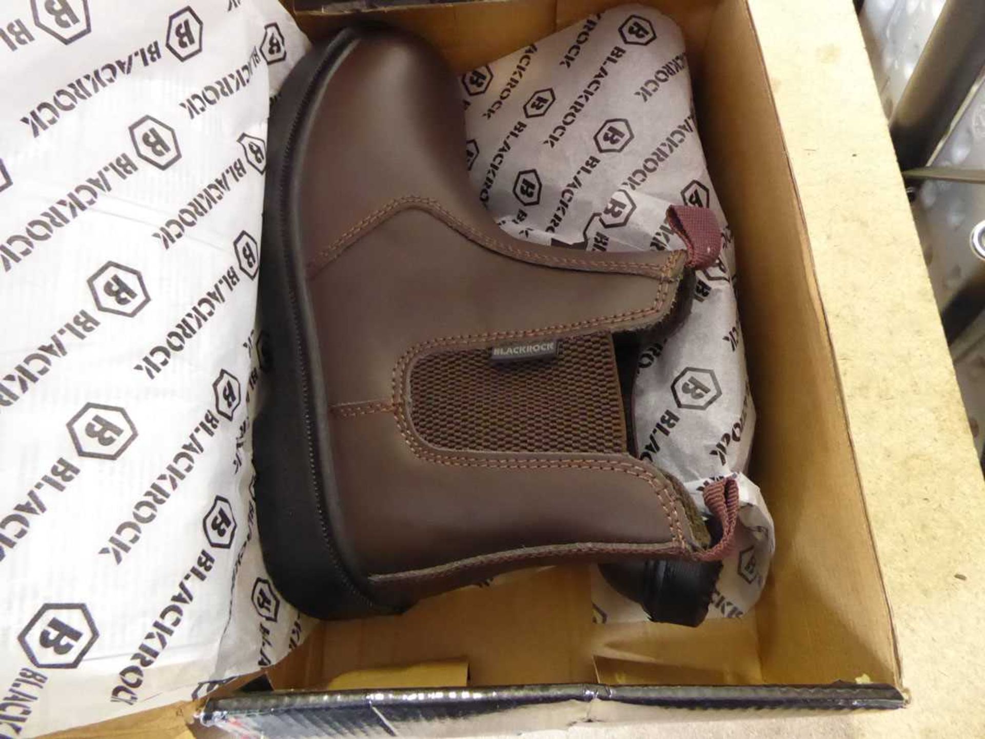 +VAT Boxed pair of Blackrock safety Dealer boots in brown (size 5) - Image 2 of 2