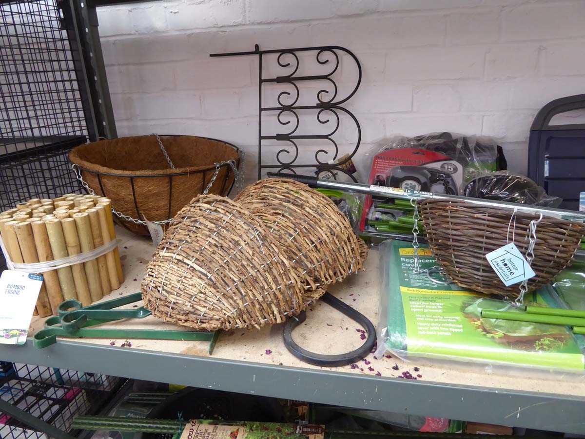 2 bays of mixed gardening related items incl. weed control fabric, tomato plant support frames, - Image 2 of 7