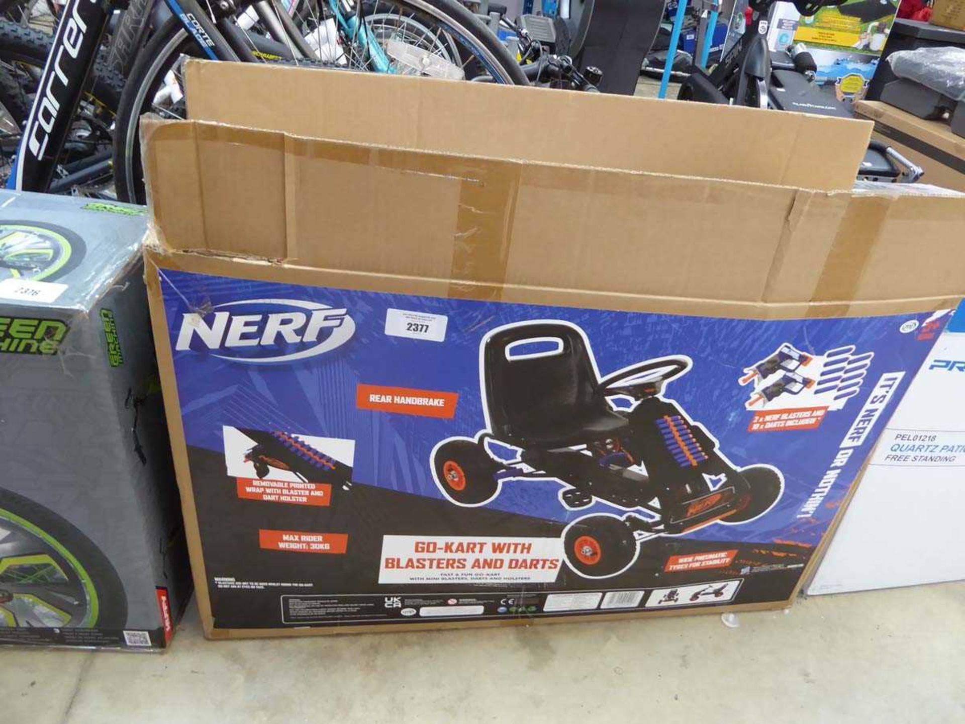 +VAT Boxed Nerf 4 wheel pedal go kart