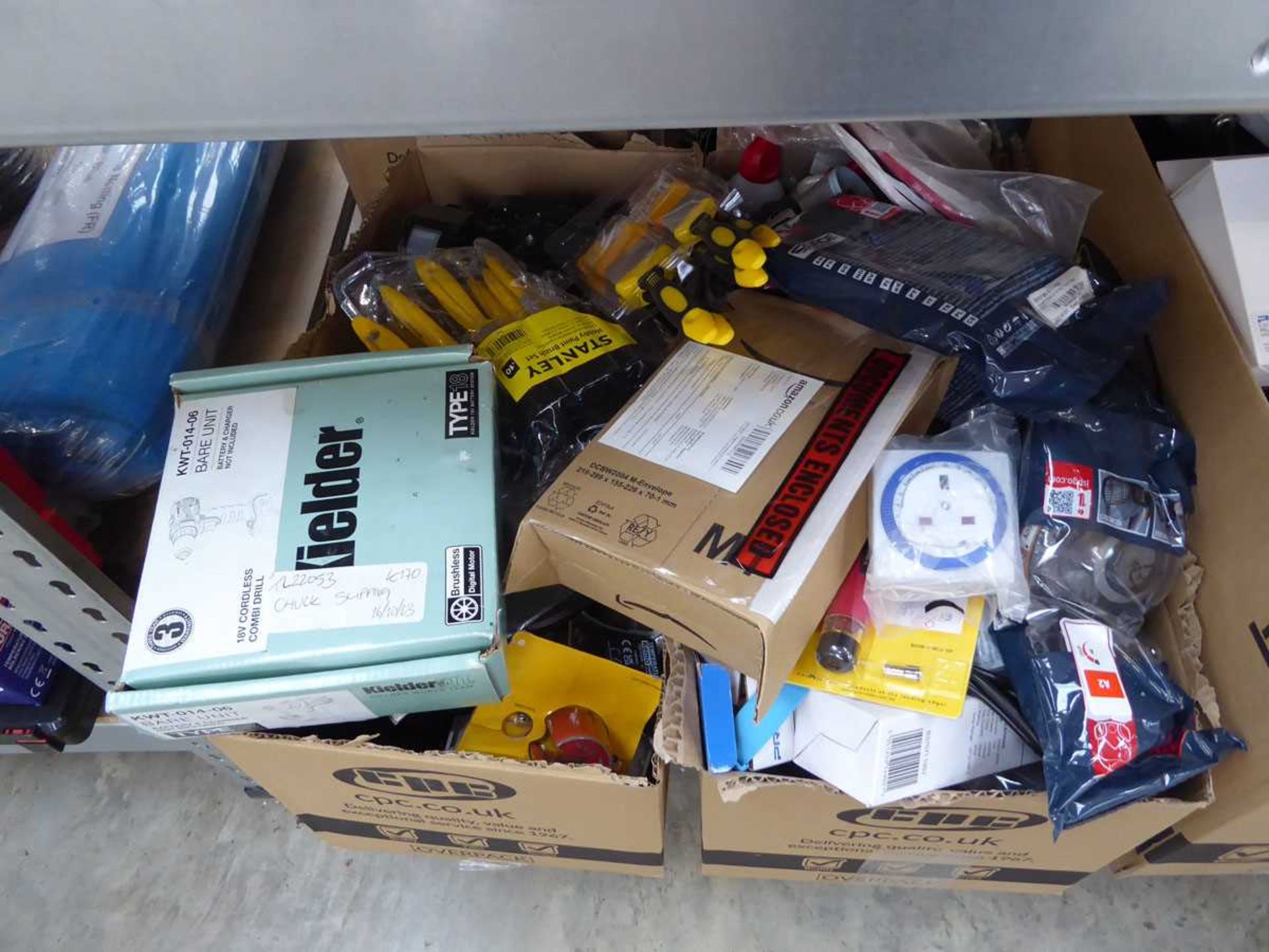 +VAT 5 boxes of mixed items incl. Stanley paintbrushes, timers, security lights, electrical - Image 4 of 4