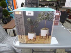 +VAT Boxed set of 2 plant jardinieres