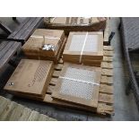 Pallet containing 12 boxes of white and black mosaic ceramic floor tiles