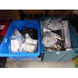 2 crates of mixed electricals switches and lighting