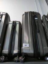 +VAT 2 piece Samsonite suitcase set in silver Nb. code for large suitcase is 313