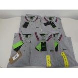 +VAT 5 Hugo Boss polo shirts in grey (3 medium, 2 small)