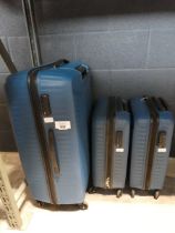 +VAT American Tourister suitcase with 2 cabin bags in blue Nb. code for large suitcase is 412,