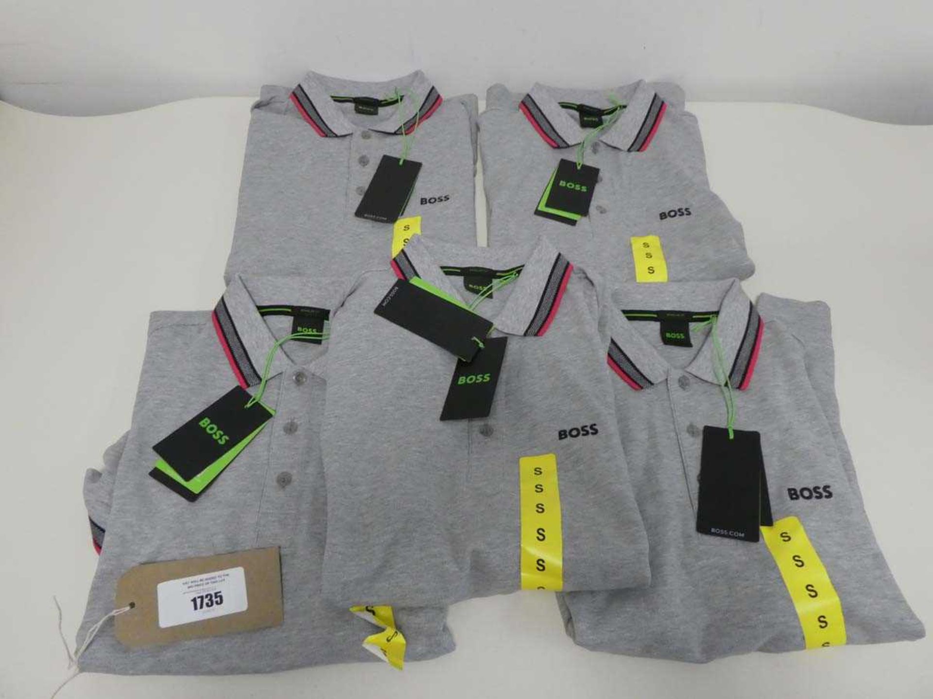 +VAT 5 Hugo Boss polo shirts in grey (all size small)