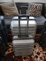 +VAT 2 piece Samsonite suitcase set in silver