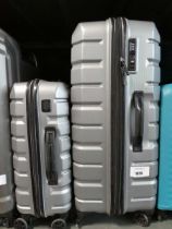 +VAT 2 piece Samsonite suitcase set in silver