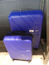 +VAT 2 piece American Tourister suitcase set in blue