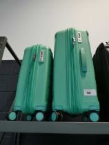 +VAT 2 piece Rock suitcase set in light green